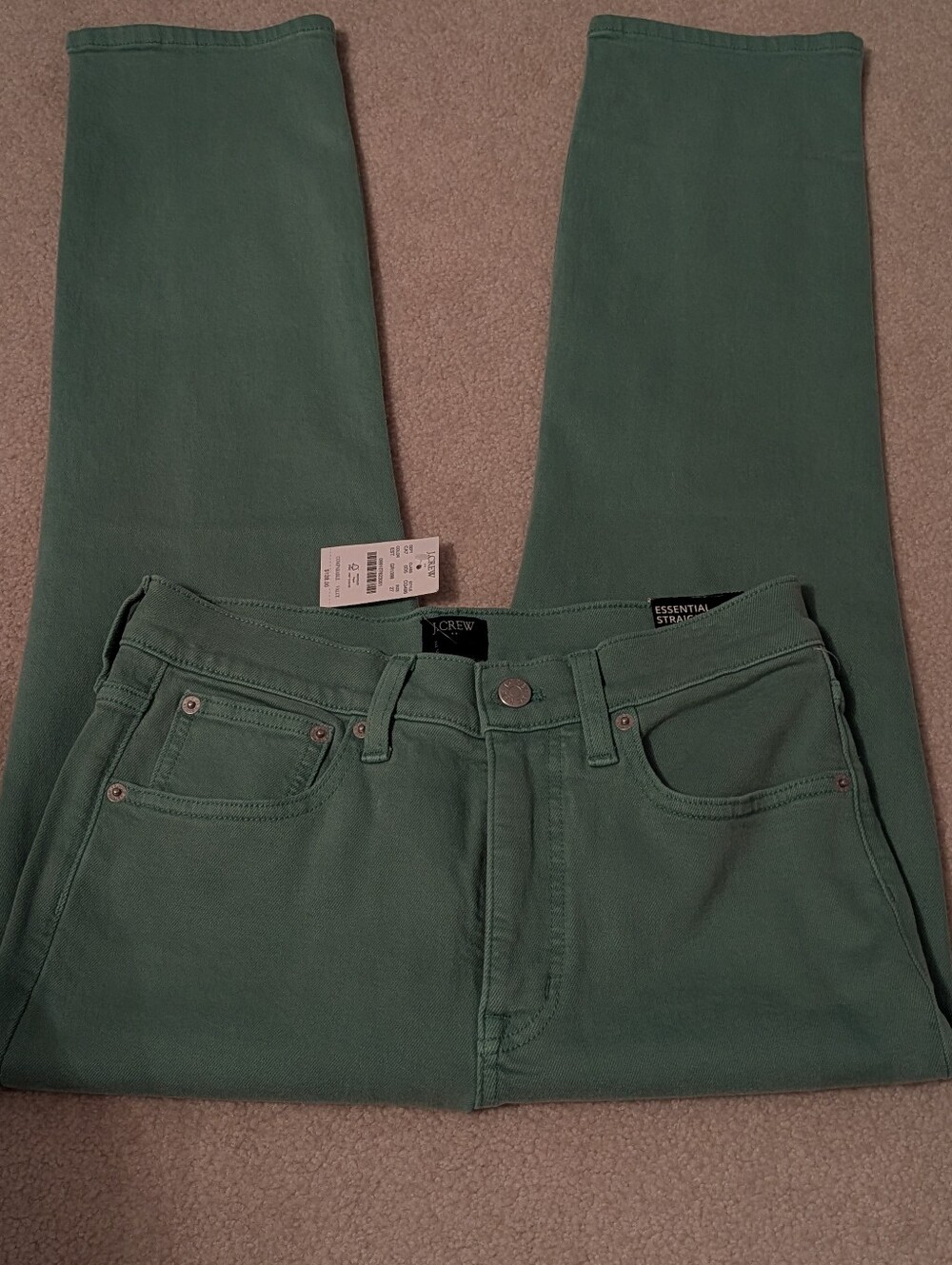 J. Crew Women's Medium Green Straight Jeans
